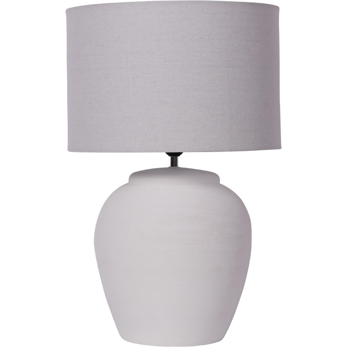 Rhodes White Ceramic Lamp base with Shade Large E27 LED GLS by Libra Designs | Style Our Home
