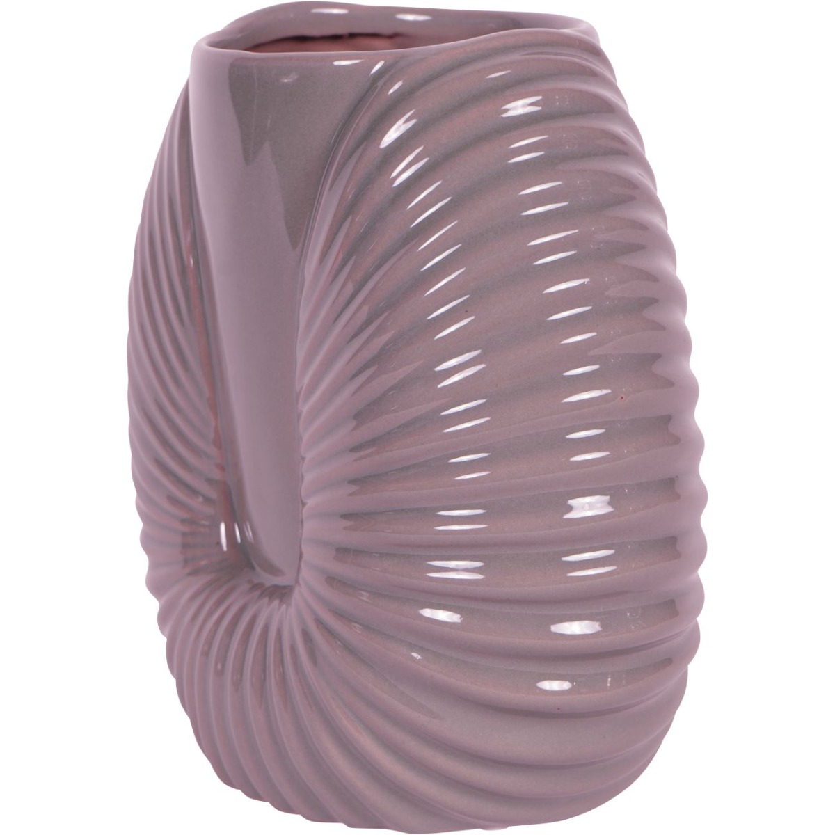 Laura Ashley Pink Harriston Stoneware Conche Vase by Ora Designs | Style Our Home