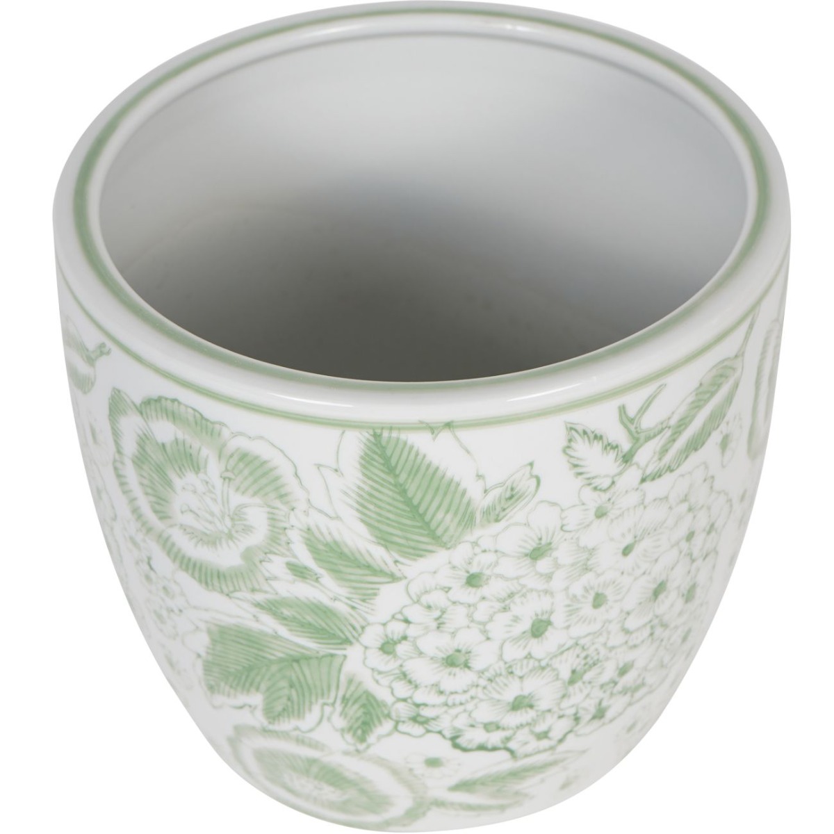 Laura Ashley Green Porcelain Planter Medium by Ora Designs | Style Our Home