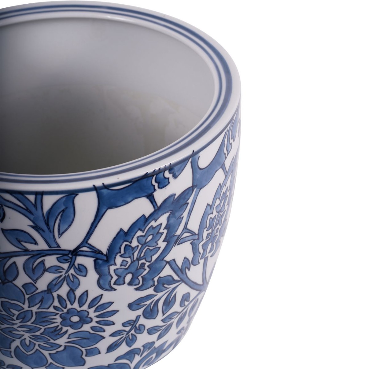 Laura Ashley Blue and White Adain Porcelain Planter Medium by Ora Designs | Style Our Home
