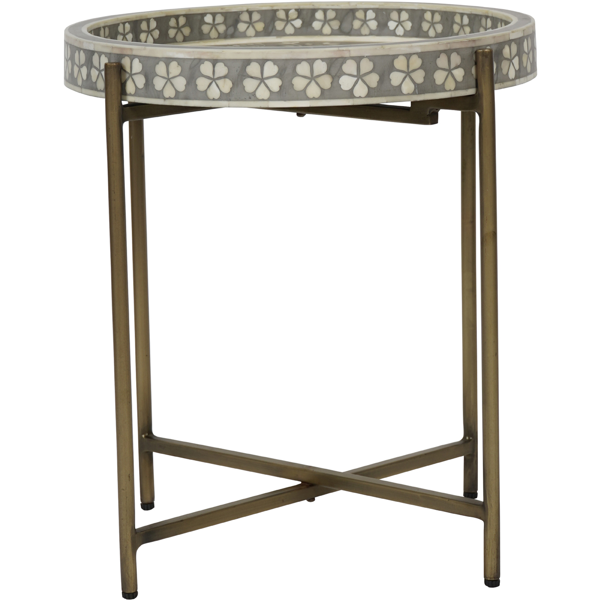 Laura Ashley Grey Epsley Side Table by Libra Designs | Style Our Home