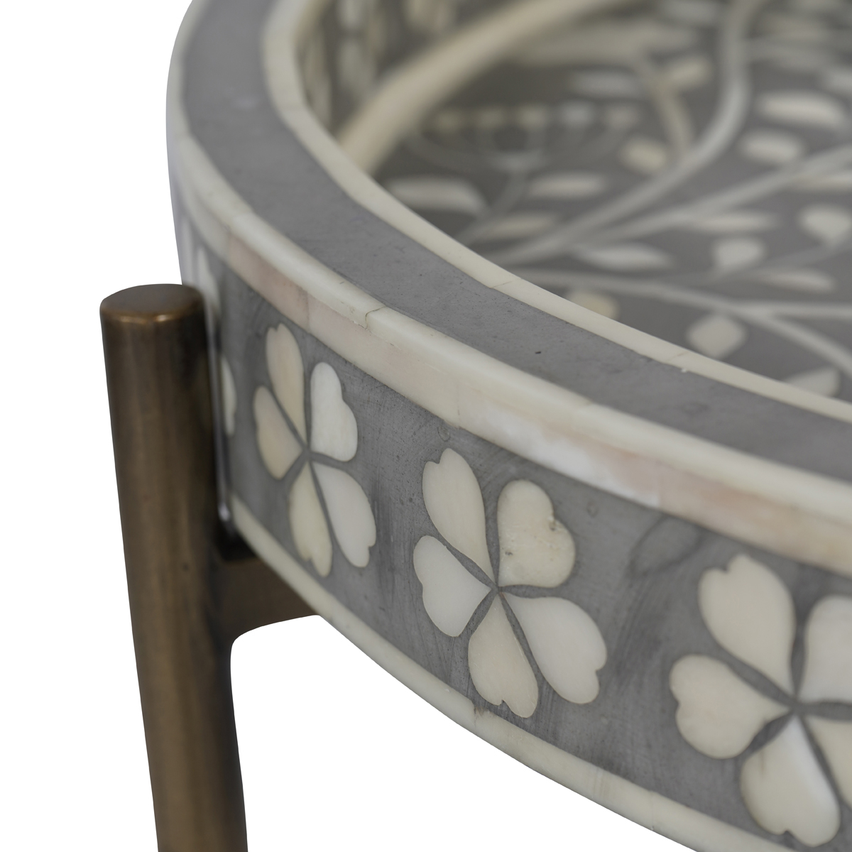 Laura Ashley Grey Epsley Side Table by Libra Designs | Style Our Home