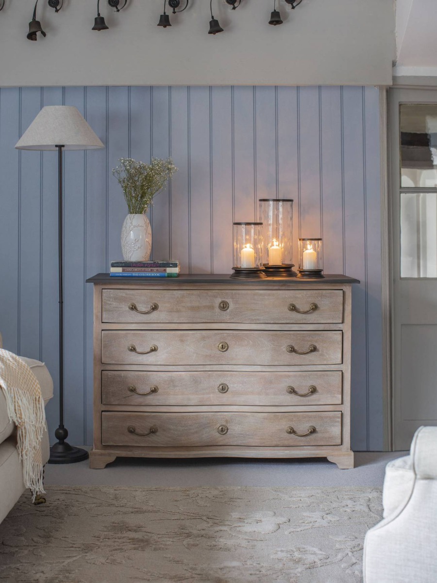 Laura Ashley Natural Wood Swannington 4 Drawer Chest of Drawers
