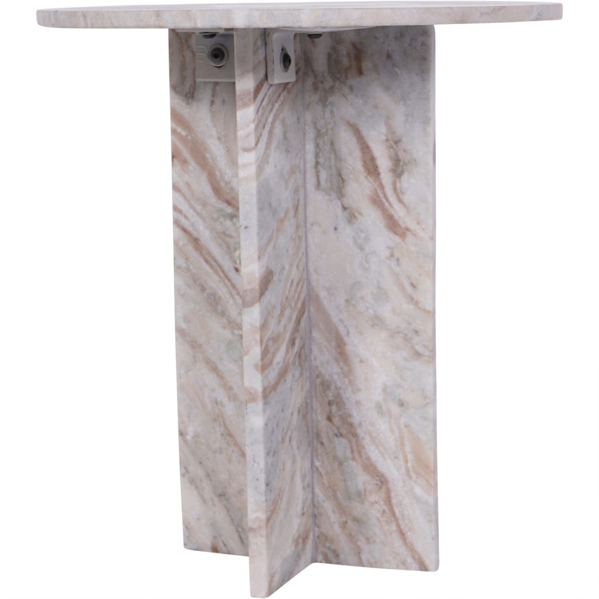 Cavallo Fantasy Brown Marble Side Table by Libra Designs | Style Our Home