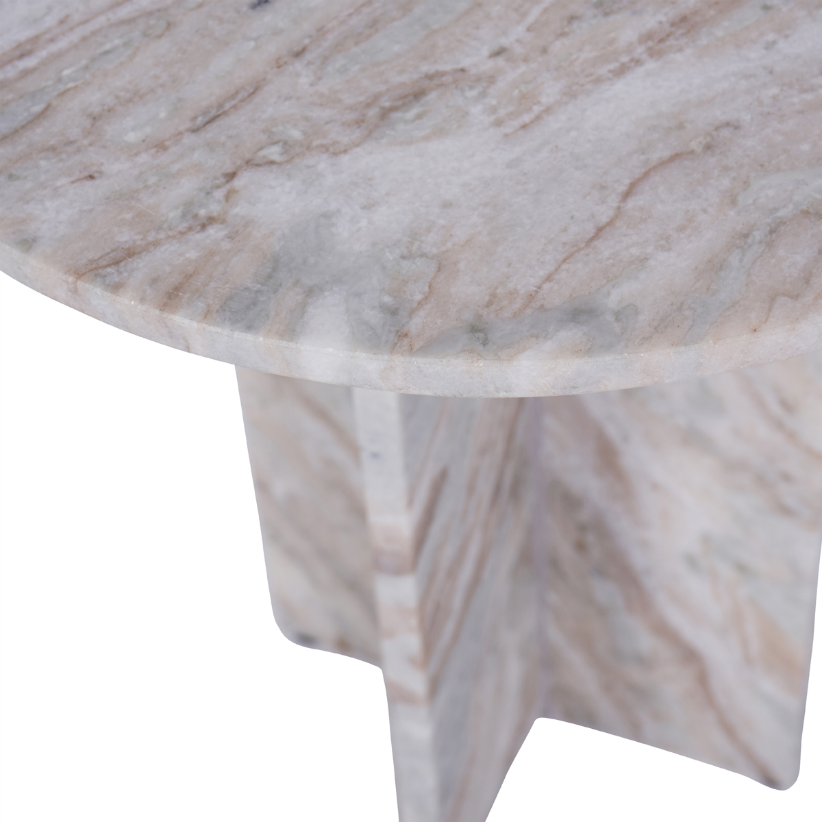 Cavallo Fantasy Brown Marble Side Table by Libra Designs | Style Our Home