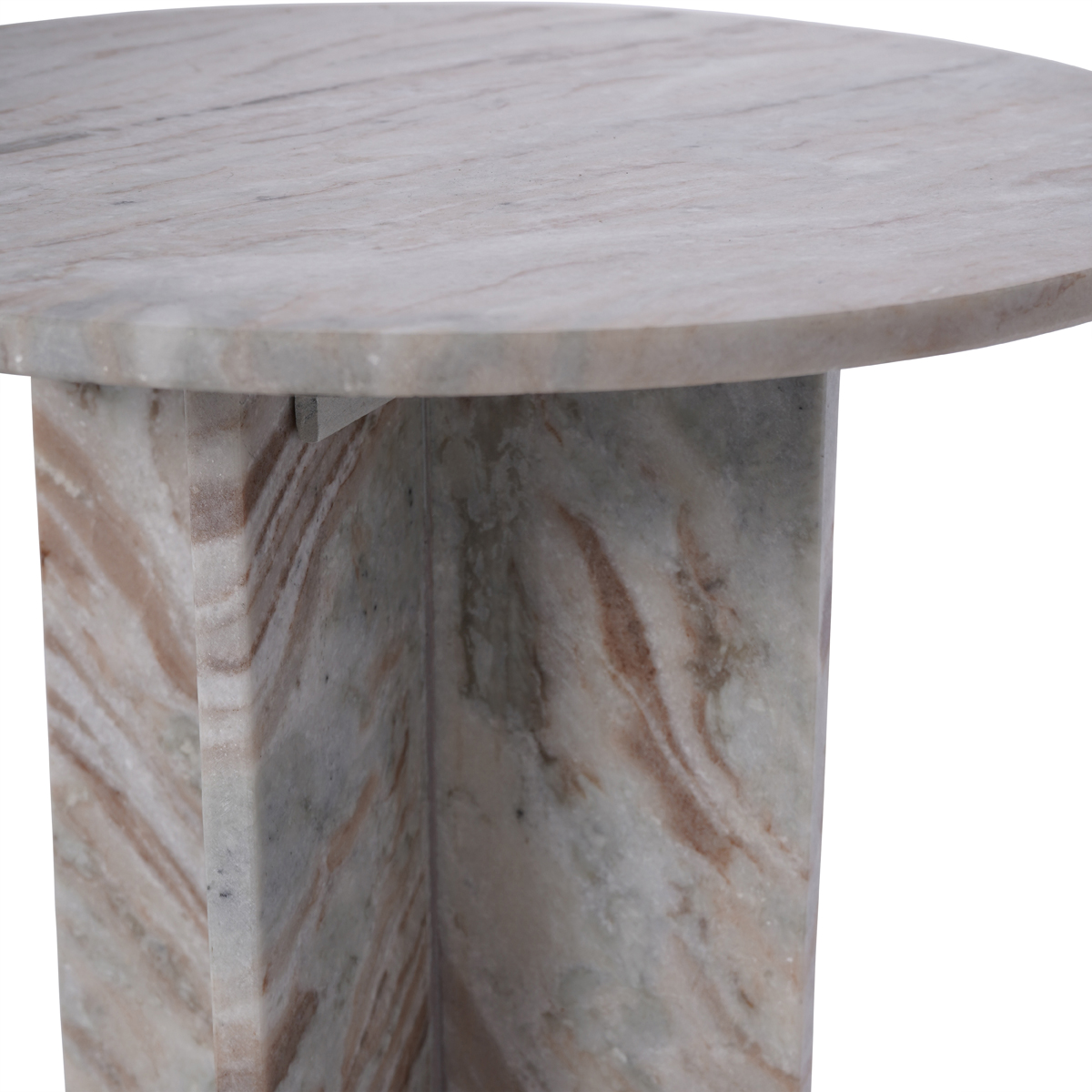 Cavallo Fantasy Brown Marble Side Table by Libra Designs | Style Our Home