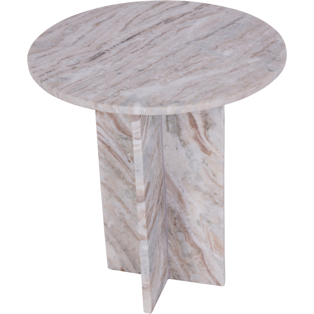  Cavallo Fantasy Brown Marble Side Table by Libra Designs | Style Our Home