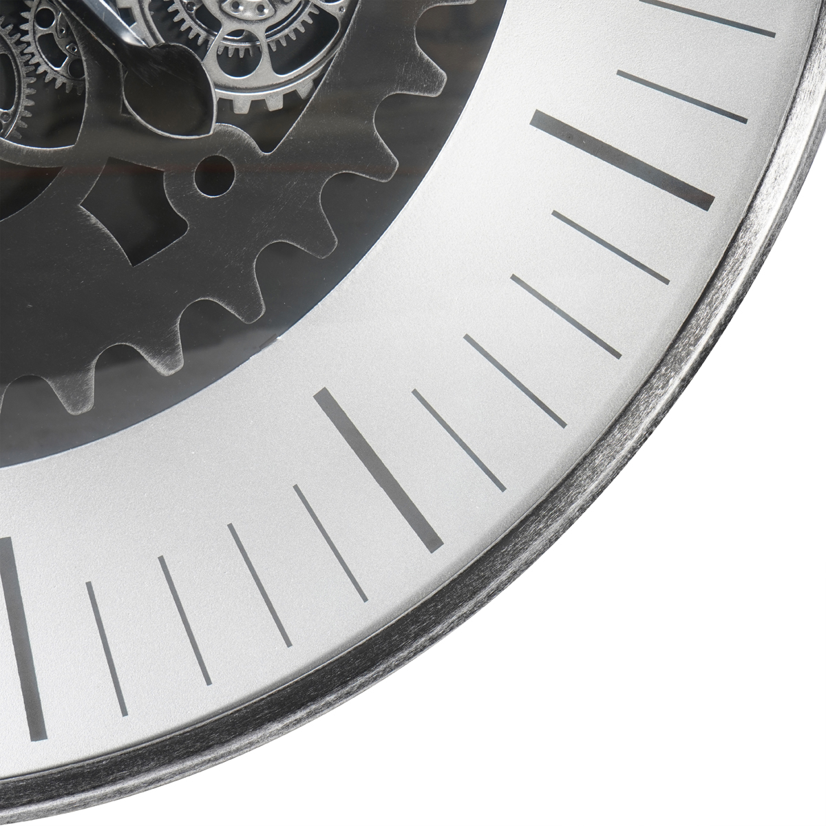Palladium Wall Clock with moving Dials Black Nickel 80cm by Libra Designs | Style Our Home