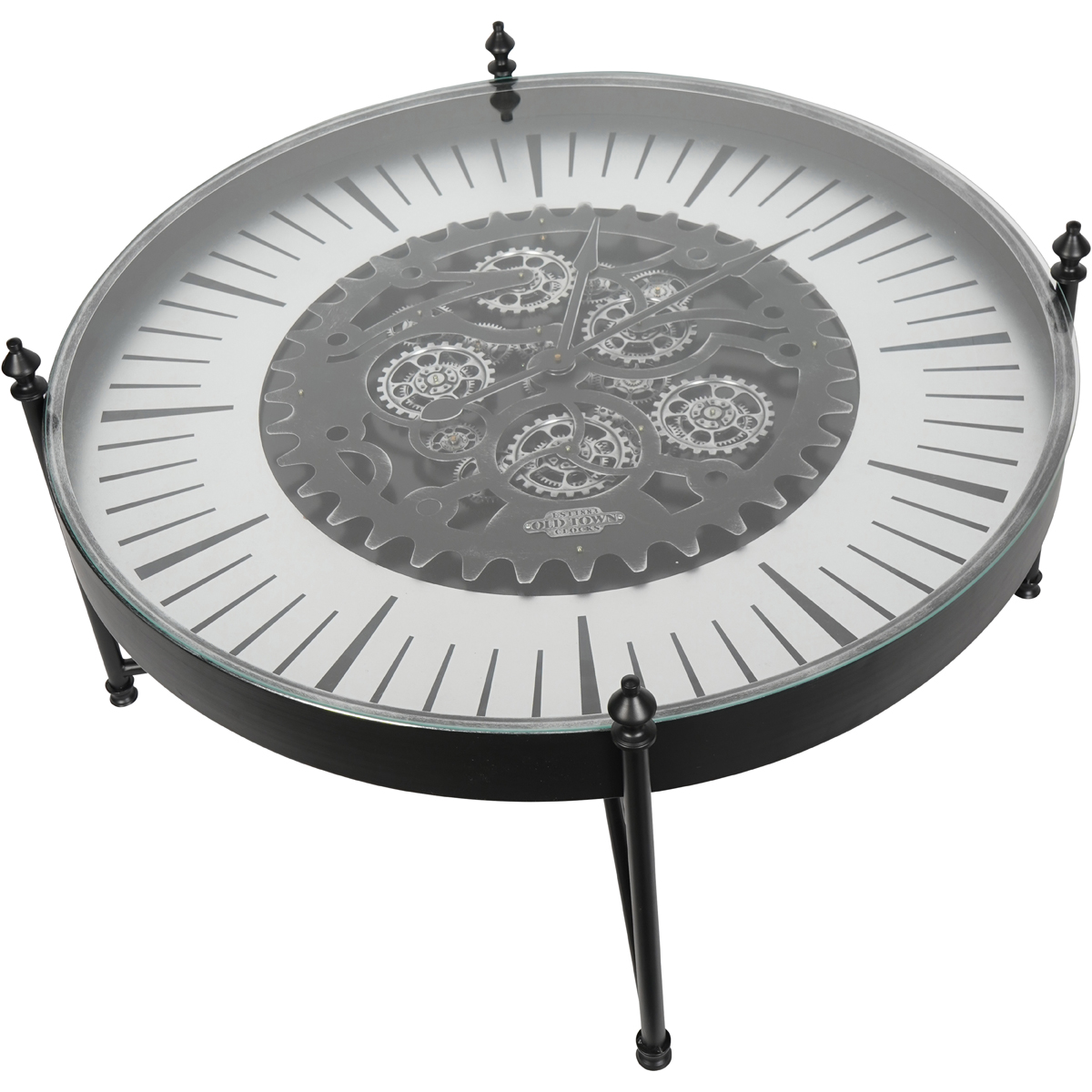 Palladium Coffee Table Wall Clock with Moving Dials by Libra Designs | Style Our Home