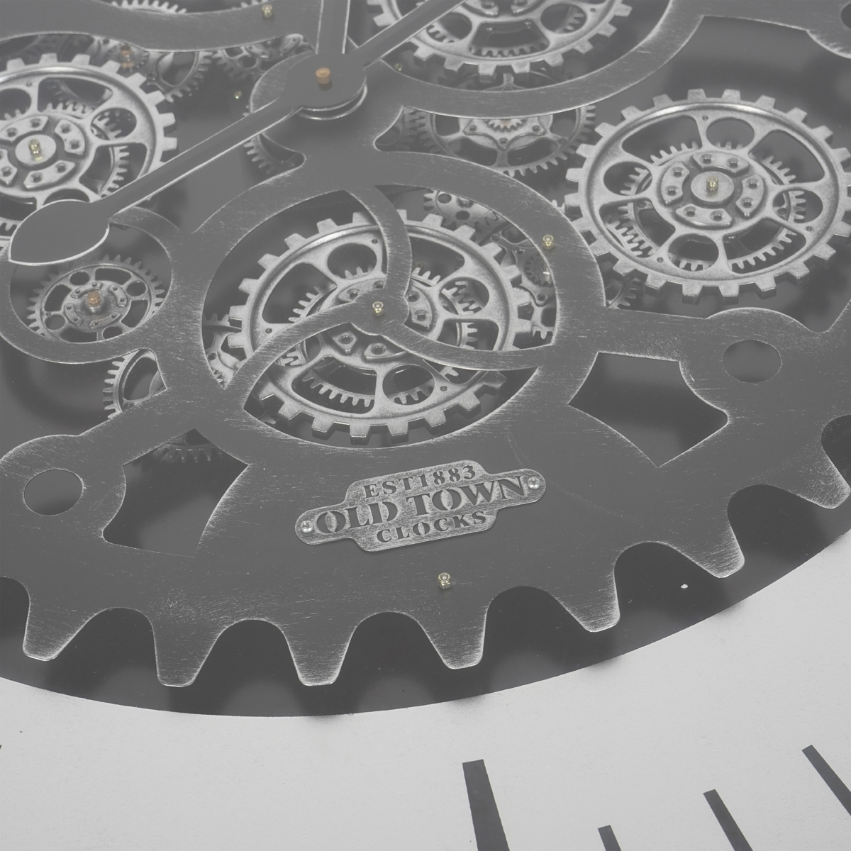 Palladium Coffee Table Wall Clock with Moving Dials by Libra Designs | Style Our Home