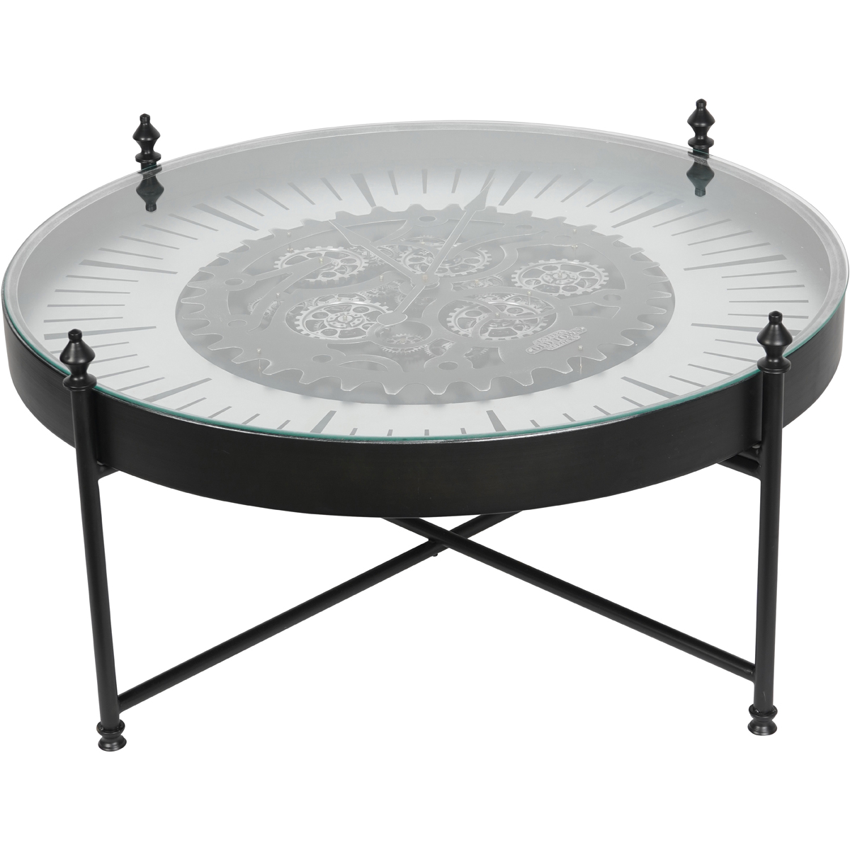 Palladium Coffee Table Wall Clock with Moving Dials by Libra Designs | Style Our Home
