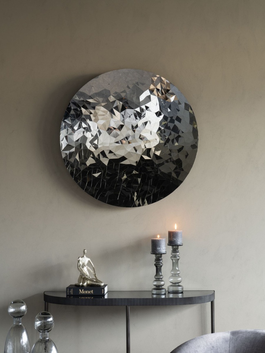 Stainless Steel Mosaic Wall Disc by Libra Designs | Style Our Home