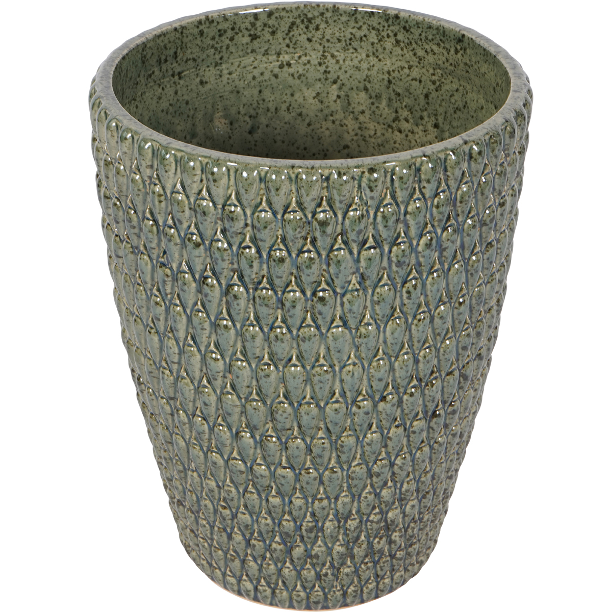 Mediterranean Reactive Glaze Ceramic Planter Green by Libra Designs | Style Our Home