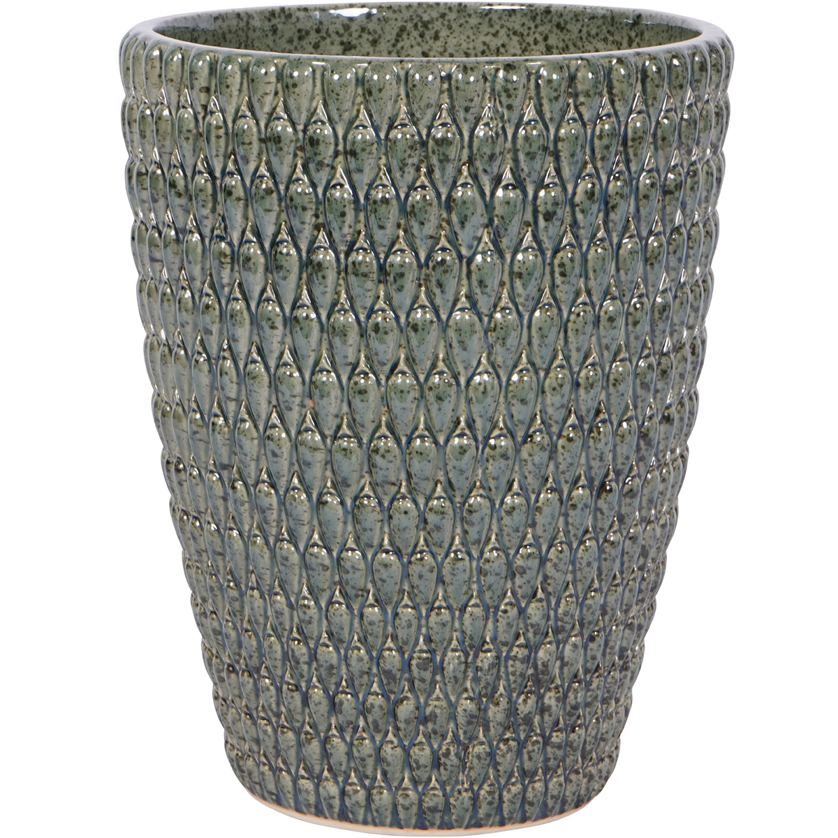Mediterranean Reactive Glaze Ceramic Planter Green by Libra Designs | Style Our Home