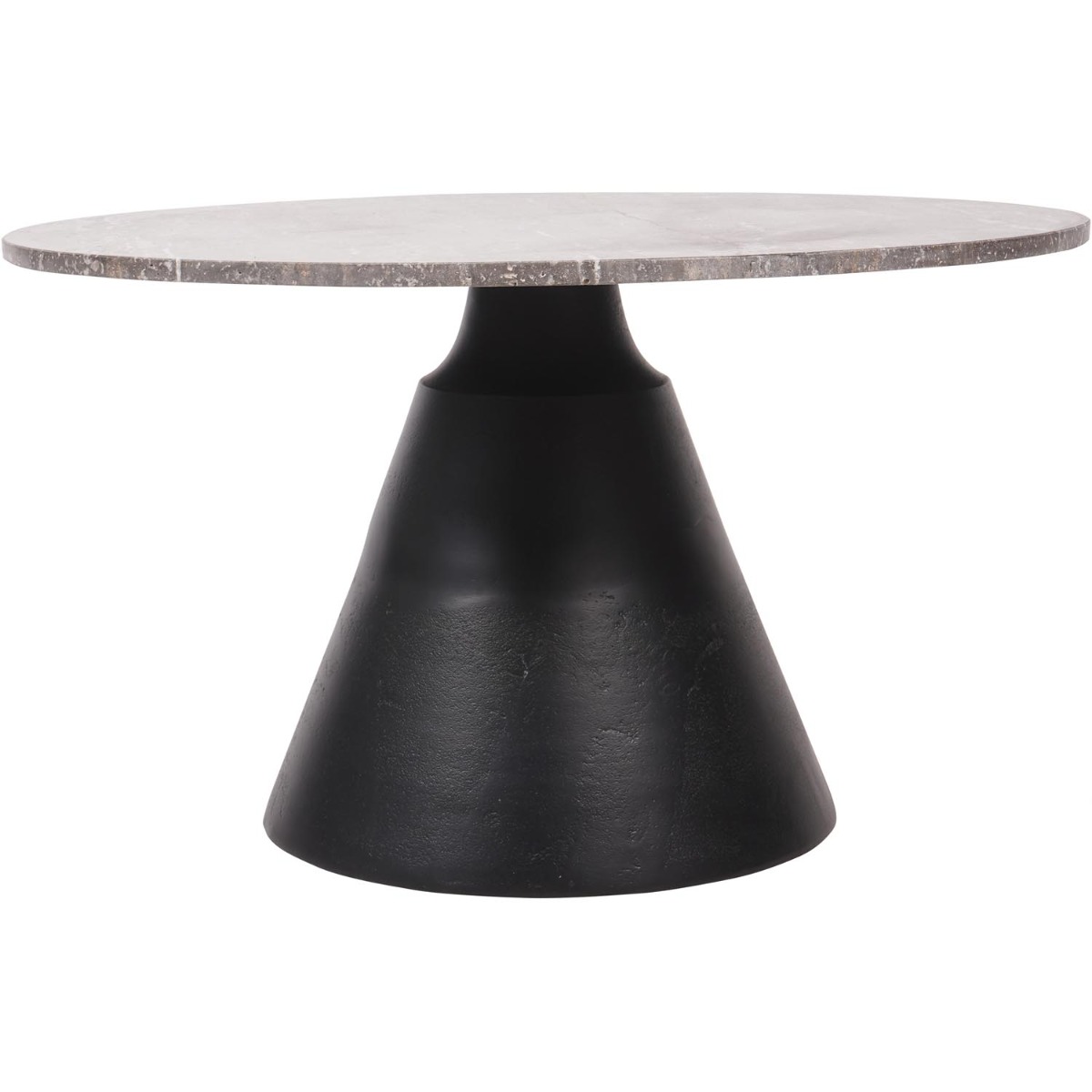 Clifton II Charcoal Black and Dark Travertine Coffee Table Large 75cm
