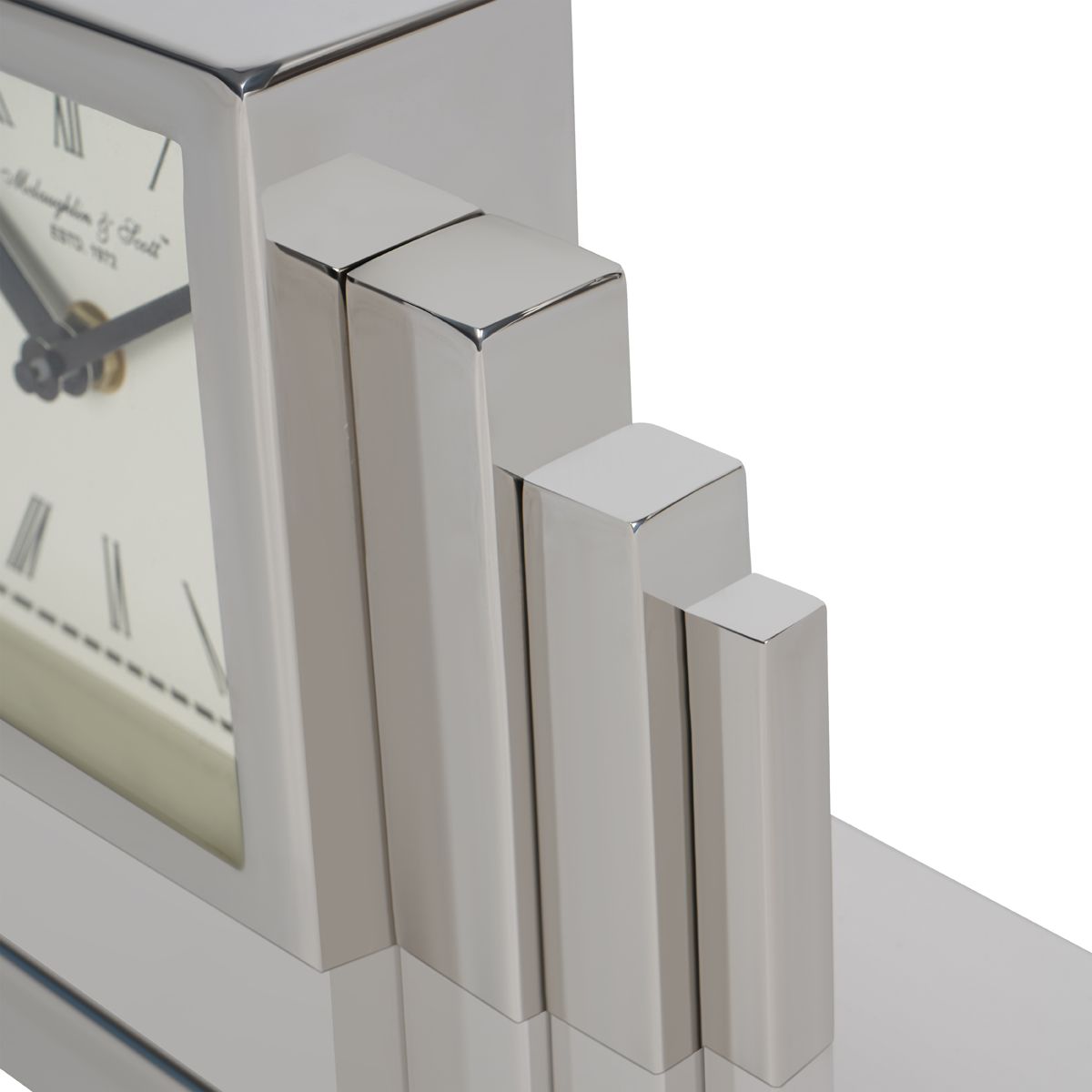 Plaza Nickel Mantel Clock by Libra Designs | Style Our Home