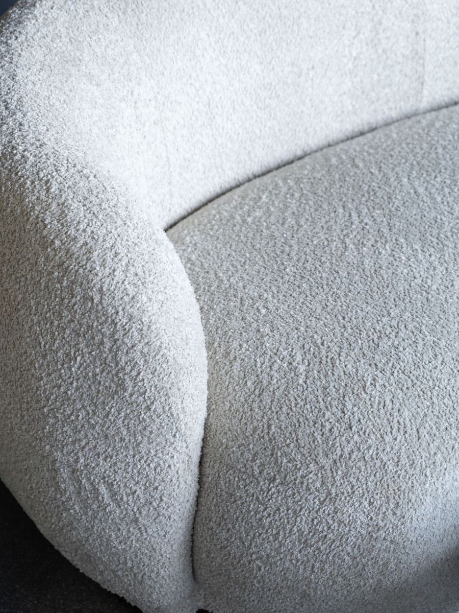 Waverley Seater Curved Mini Sofa Cream by Libra Designs | Style Our Home
