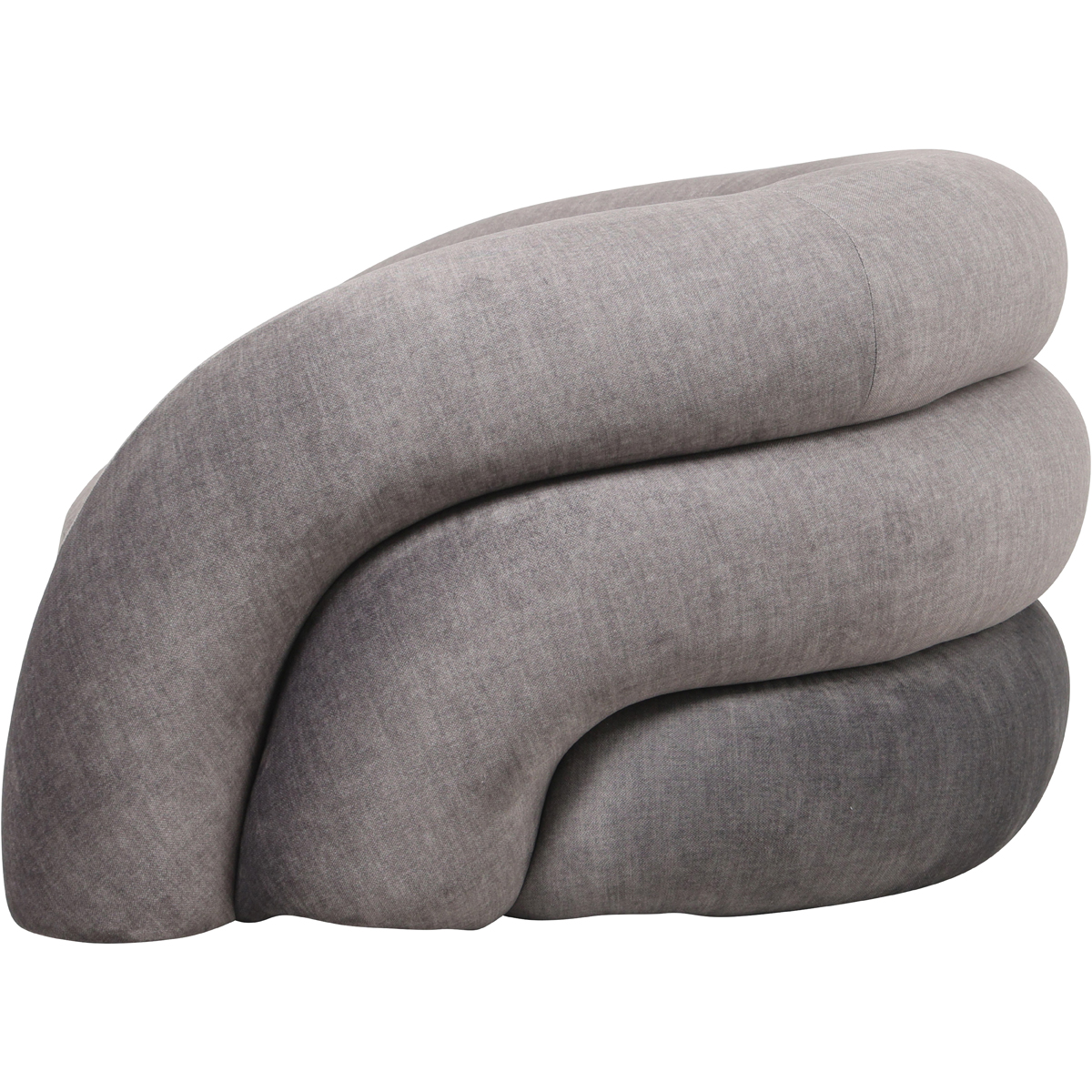Casa Upholstered Curved Snug Chair Grey by Libra Designs | Style Our Home