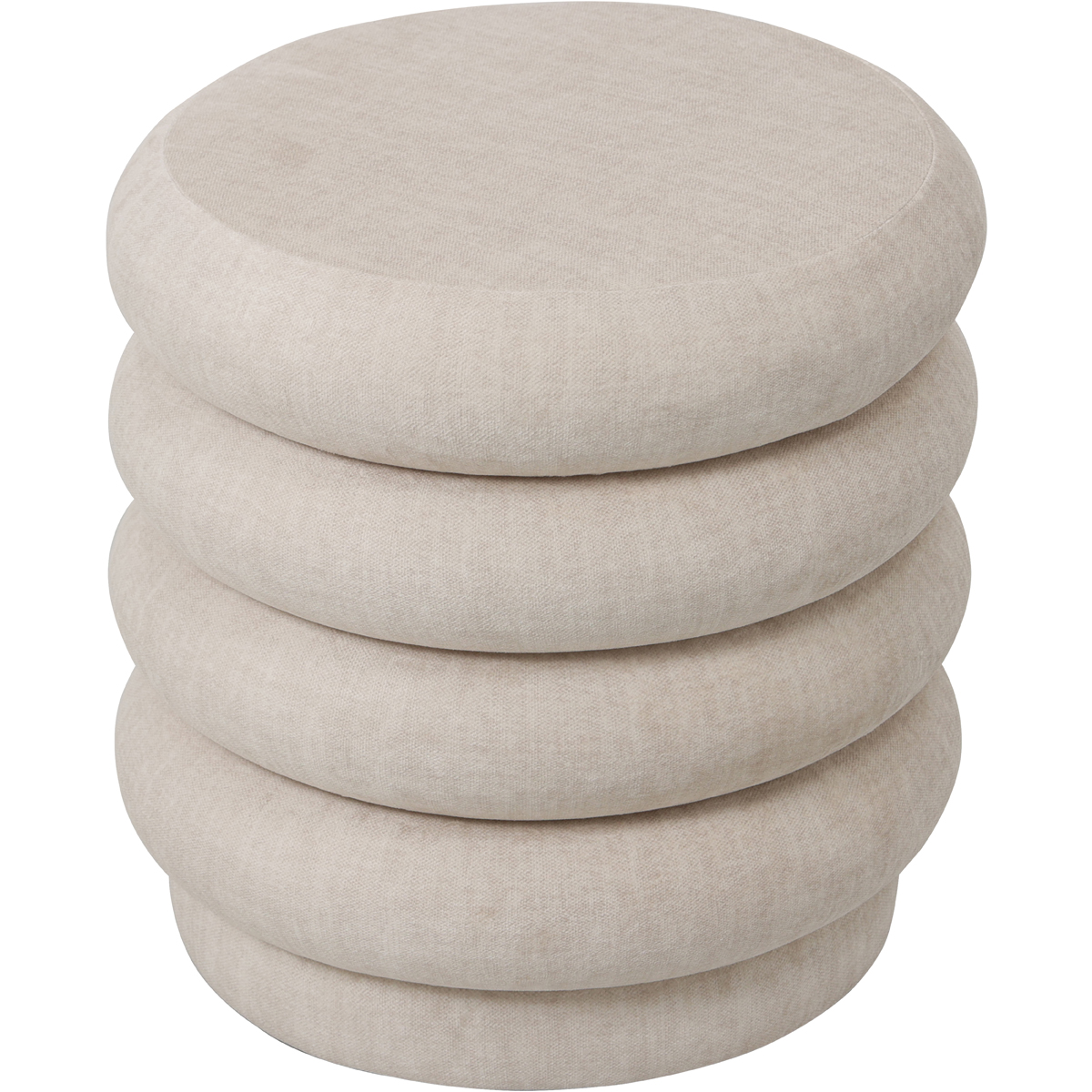 Casa Upholstered Stool with Fabric Base Cream by Libra Designs | Style Our Home