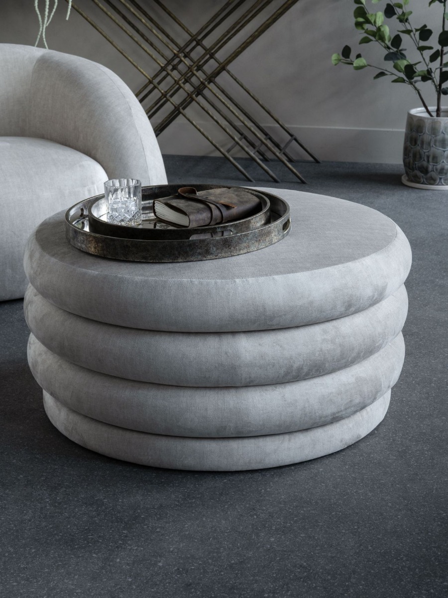 Casa Upholstered Storage Ottoman Cream by Libra Designs | Style Our Home