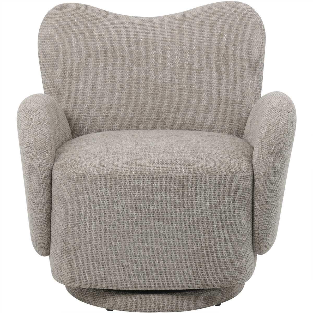 Bingham Upholstered Swivel Chair Mink by Libra Designs | Style Our Home