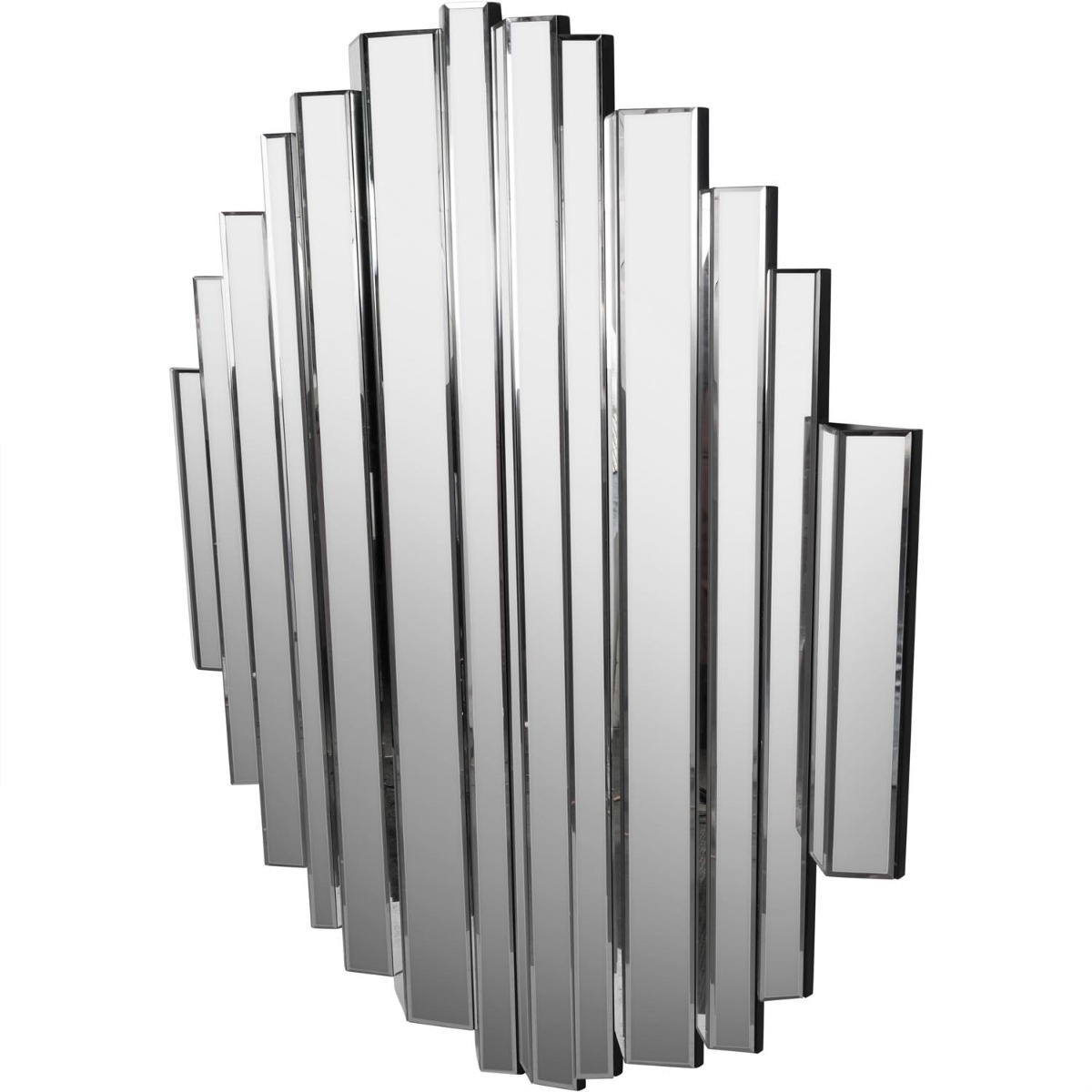 Crystalline Effect Embossed Edges Round Mirror   120cm
