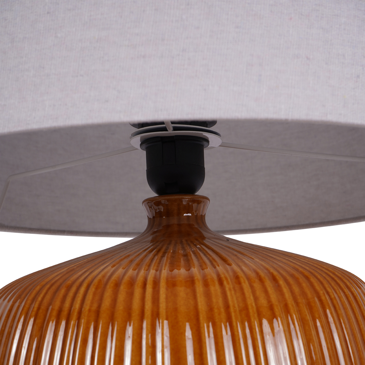 Bruno Ceramic Table Lamp Burnt Ochre by Libra Designs | Style Our Home