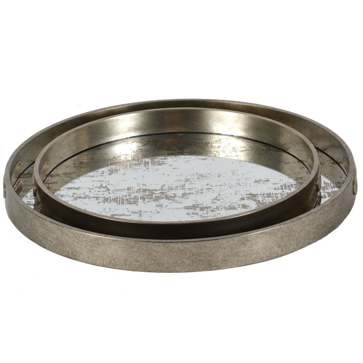 Laura Ashley Silver Set of Two Whinfell Mirrored Trays by Ora Designs | Style Our Home