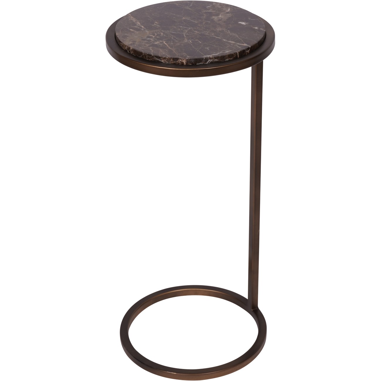 Iowa Accent Table Brown Emperador Marble by Ora Designs | Style Our Home