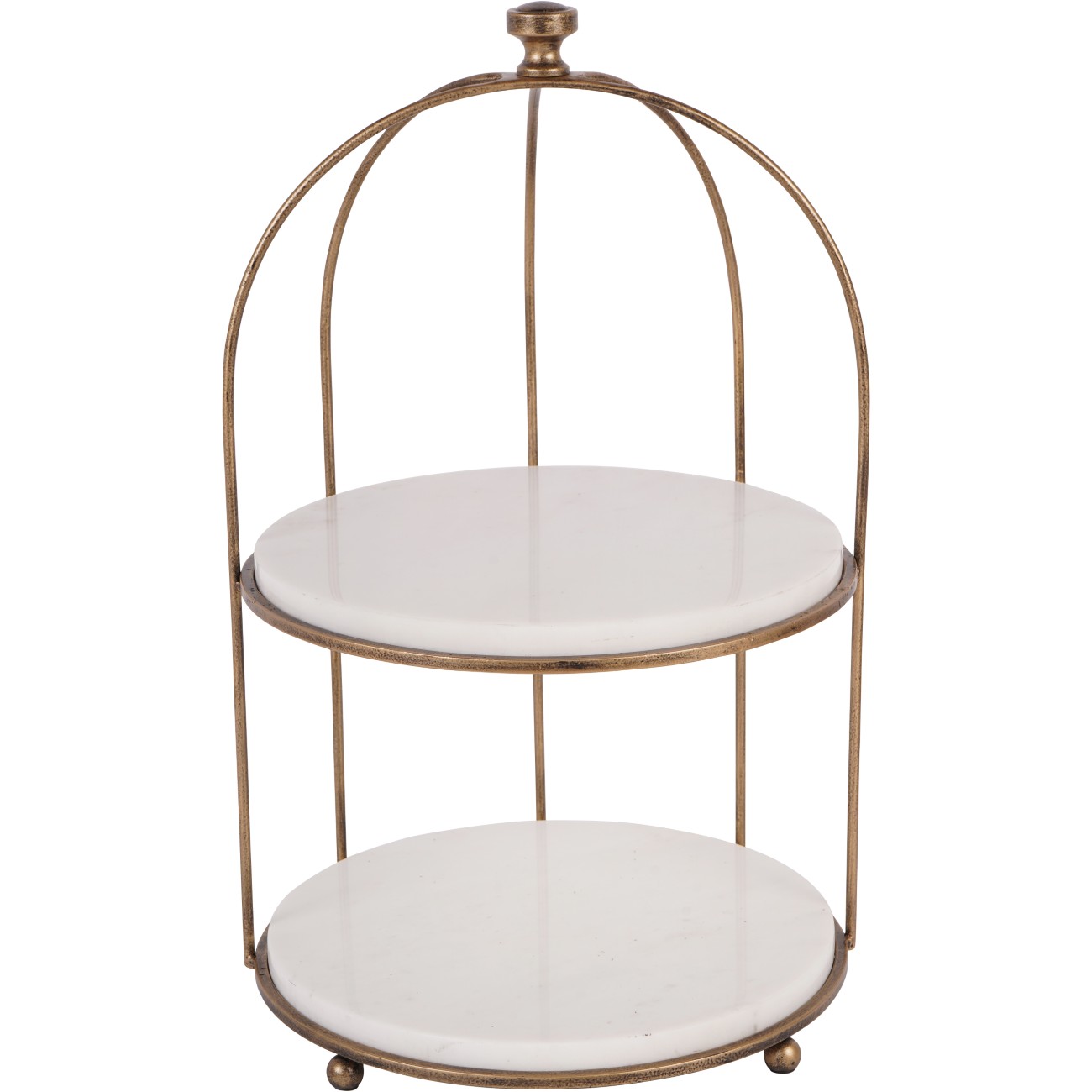 Belvet Aged Gold Two Tiered Stand by Ora Designs | Style Our Home