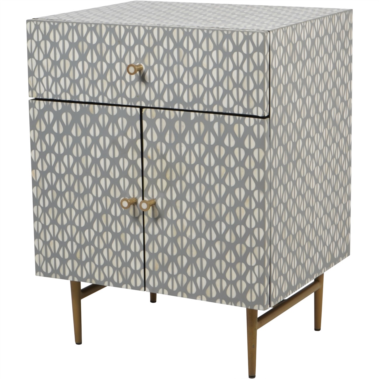 Burg Bone Inlay 2 Door Bedside by Ora Designs | Style Our Home