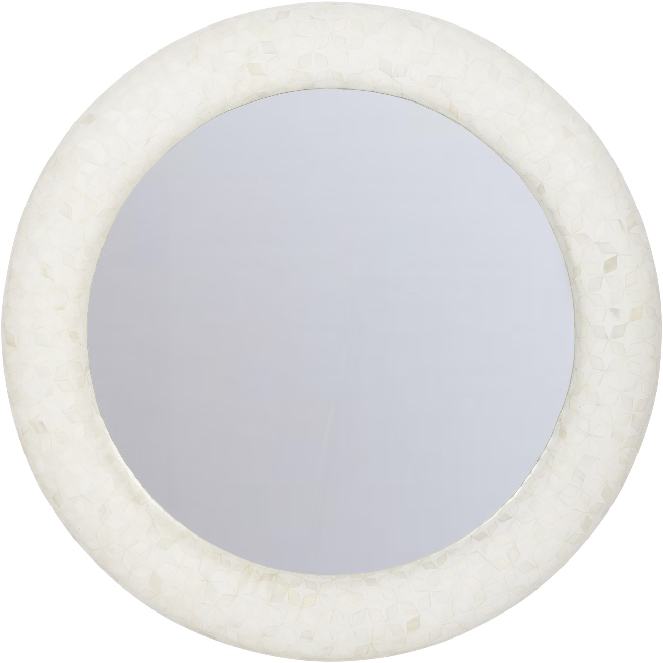 Ason Bone Inlay Round Mirror 100cm by Ora Designs | Style Our Home