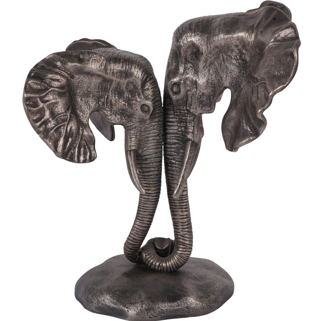 Kariba Cast Aluminium Nuzzling Elephants Sculpture by Ora Designs | Style Our Home