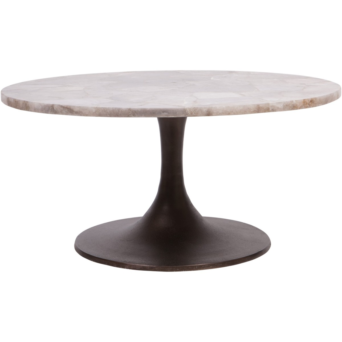 Bosworth Round Smokey Quartz Coffee Table 80cm by Ora Designs | Style Our Home