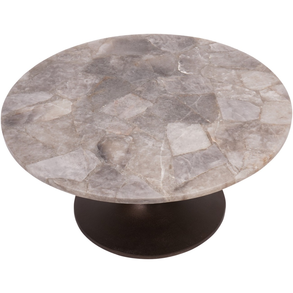 Bosworth Round Smokey Quartz Coffee Table 80cm by Ora Designs | Style Our Home