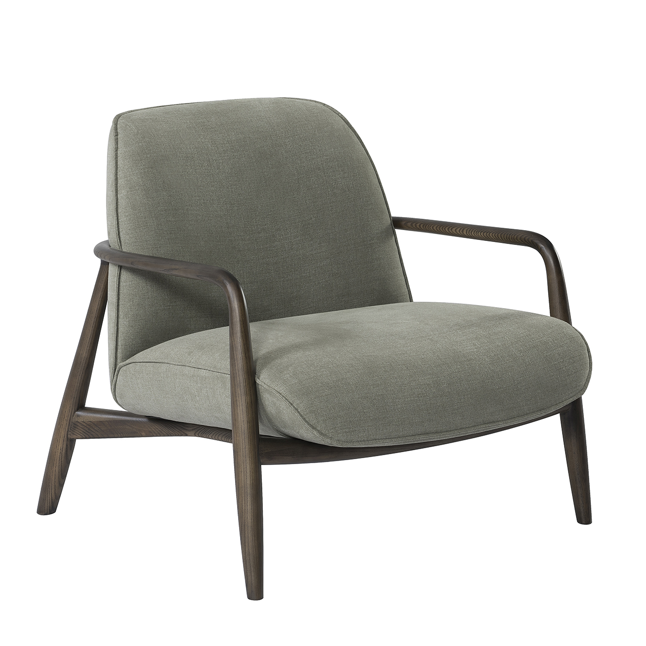 Egerton Occasional Chair With Wooden Arms Green Fabric by Ora Designs | Style Our Home