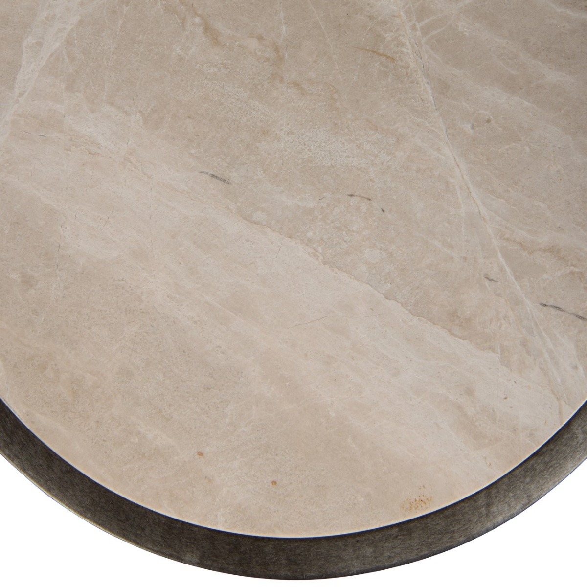 Iota Accent Table Grey Emperador Marble Aged Silver Frame by Ora Designs | Style Our Home