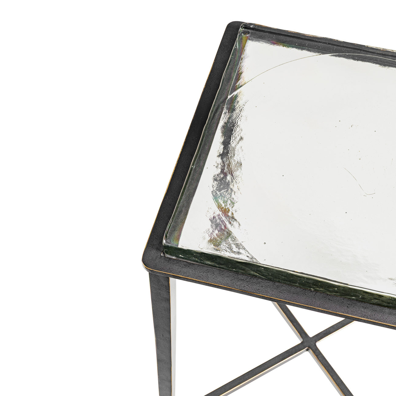 Stella Square Glass Top Side Table