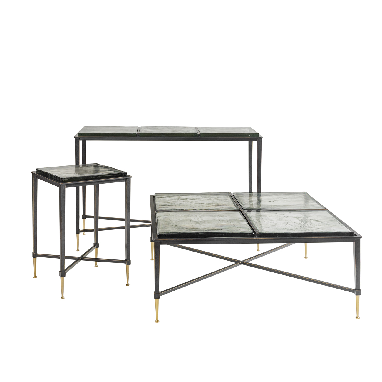 Stella Square Glass Top Side Table