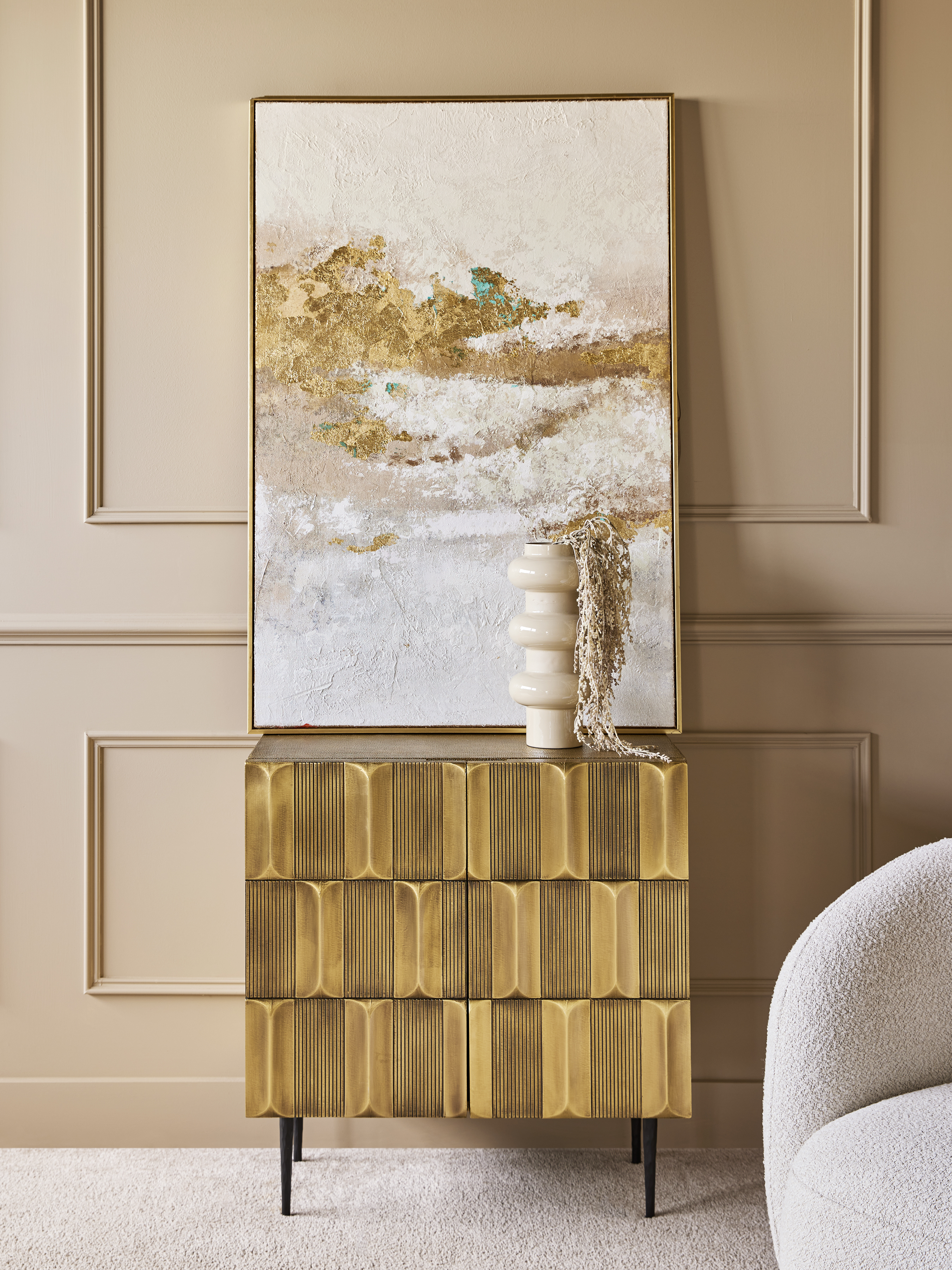 Verano Brass 2 Door Cabinet