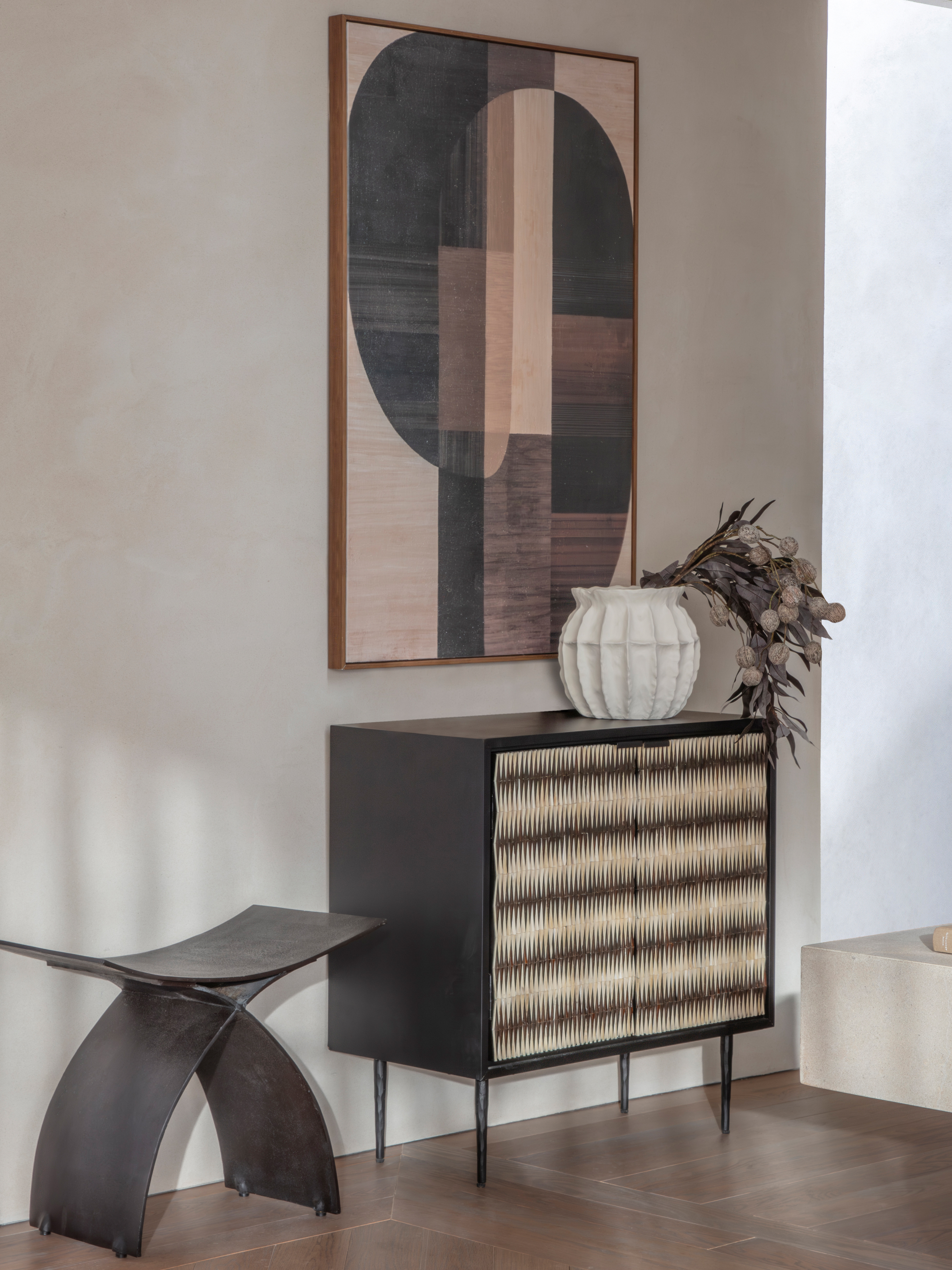 Imperia Bone Inlay 2 Door Cabinet