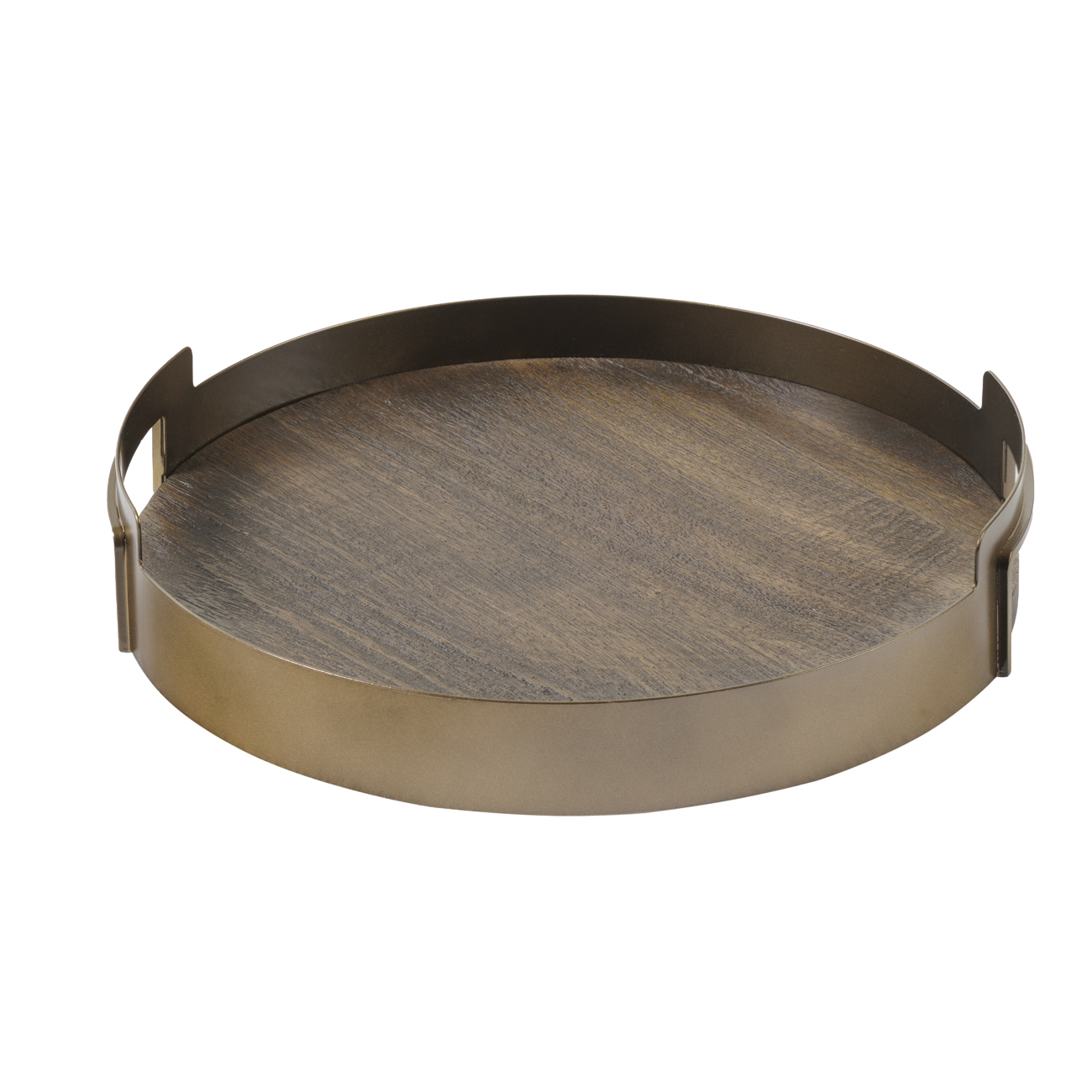 Shibui Mango Wood & Smoked Gold Trays Set of 2