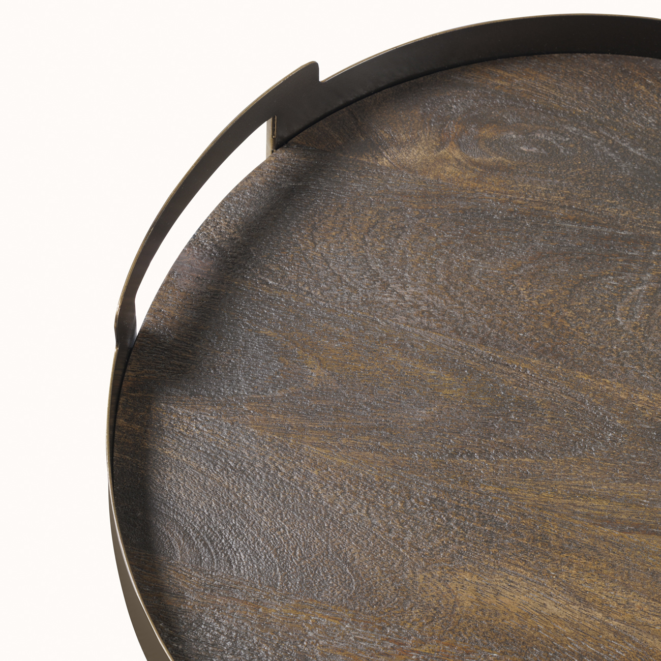 Shibui Mango Wood & Smoked Gold Trays Set of 2