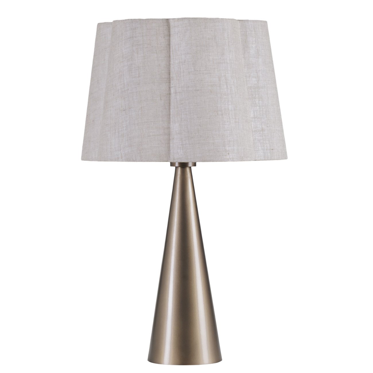 Southbay Smoked Gold Table Lamp with Linen Shade 60cm by Ora Designs | Style Our Home