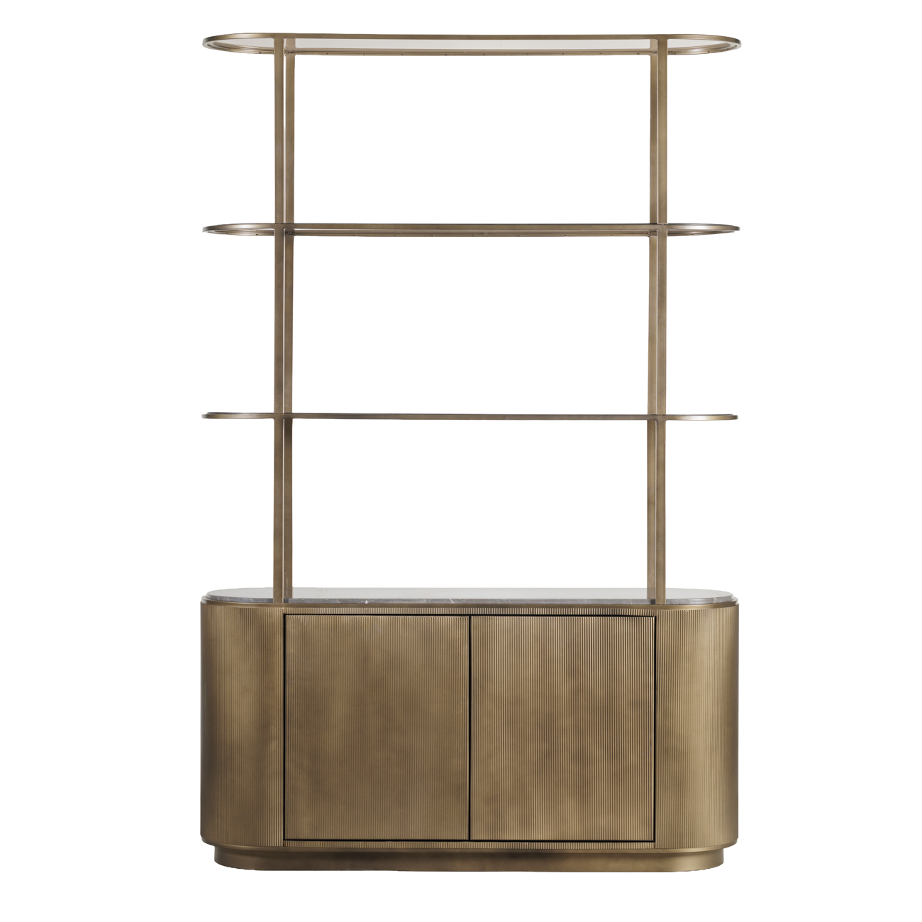 Belvet Royal Gold Shelving Unit With Storage by Ora Designs | Style Our Home