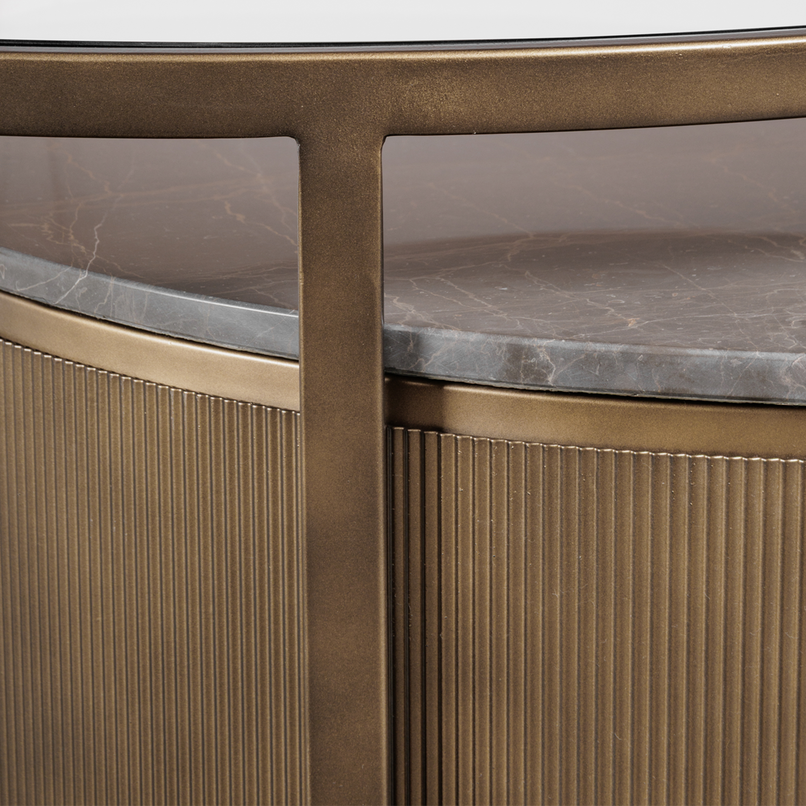 Belvedere Royal Gold Set of 2 Nesting Coffee Tables