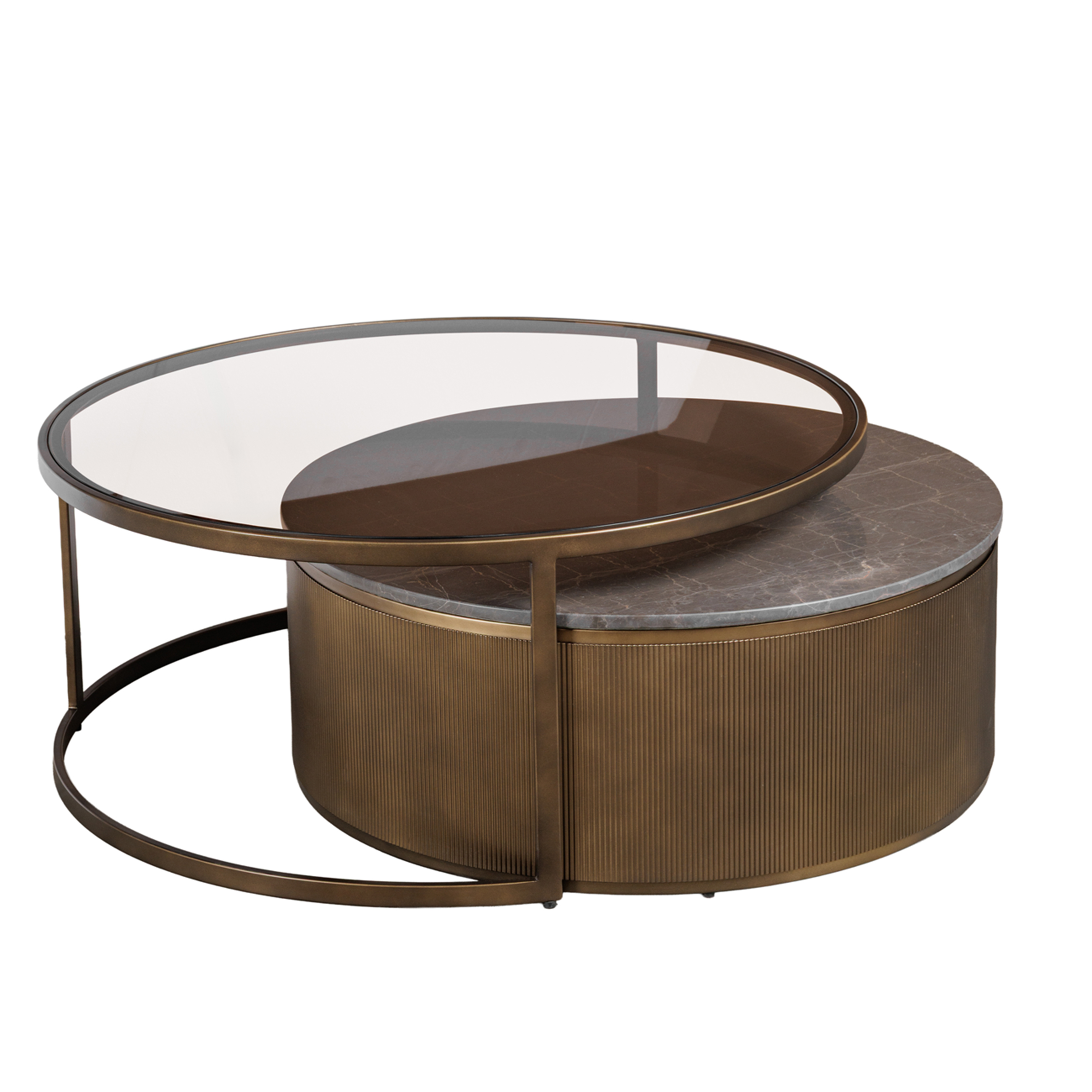 Belvet Royal Gold Set of 2 Nesting Coffee Tables by Ora Designs | Style Our Home