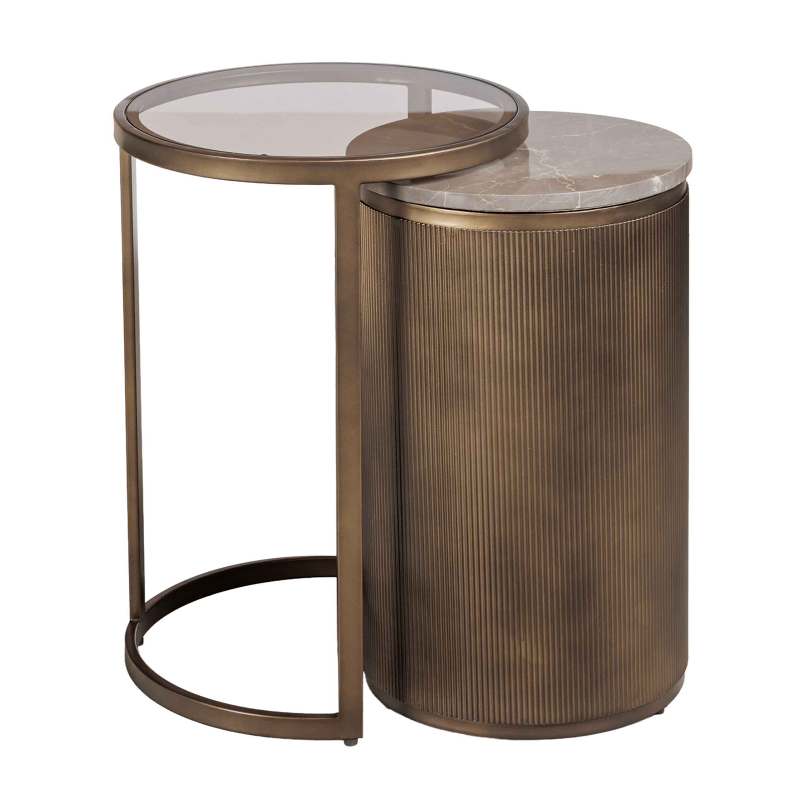 Belvet Royal Gold Set of 2 Nesting Side Tables by Ora Designs | Style Our Home