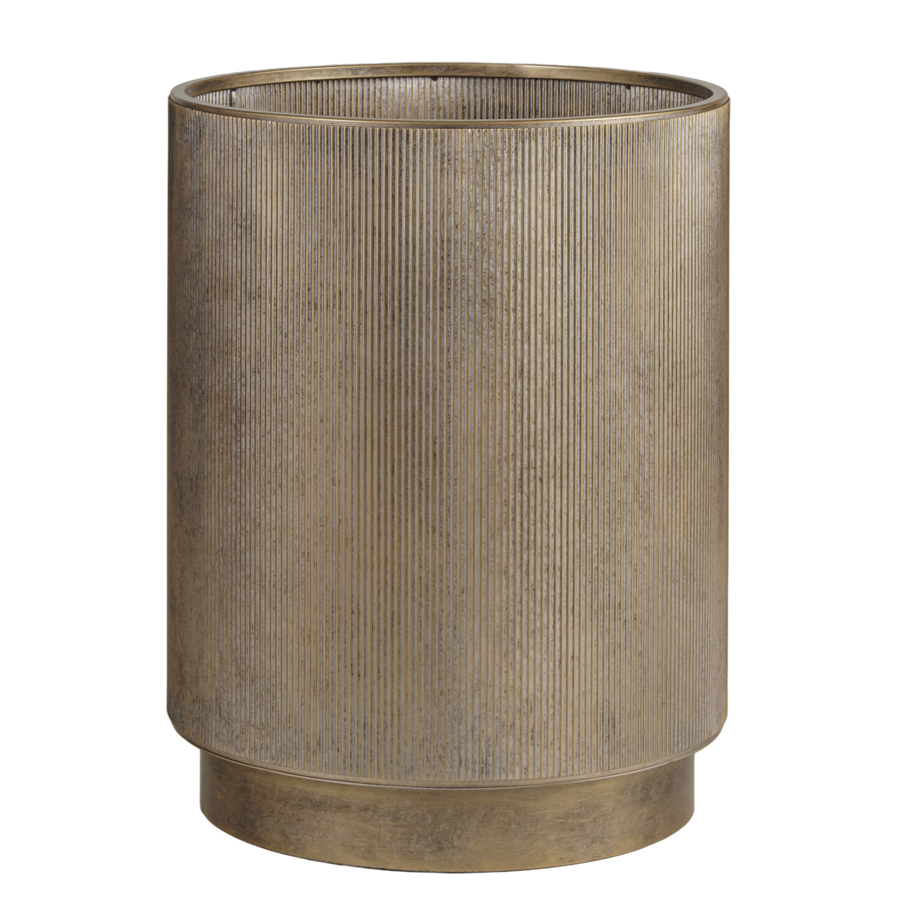 Belvedere Aged Gold Set of 3 Floor Planters