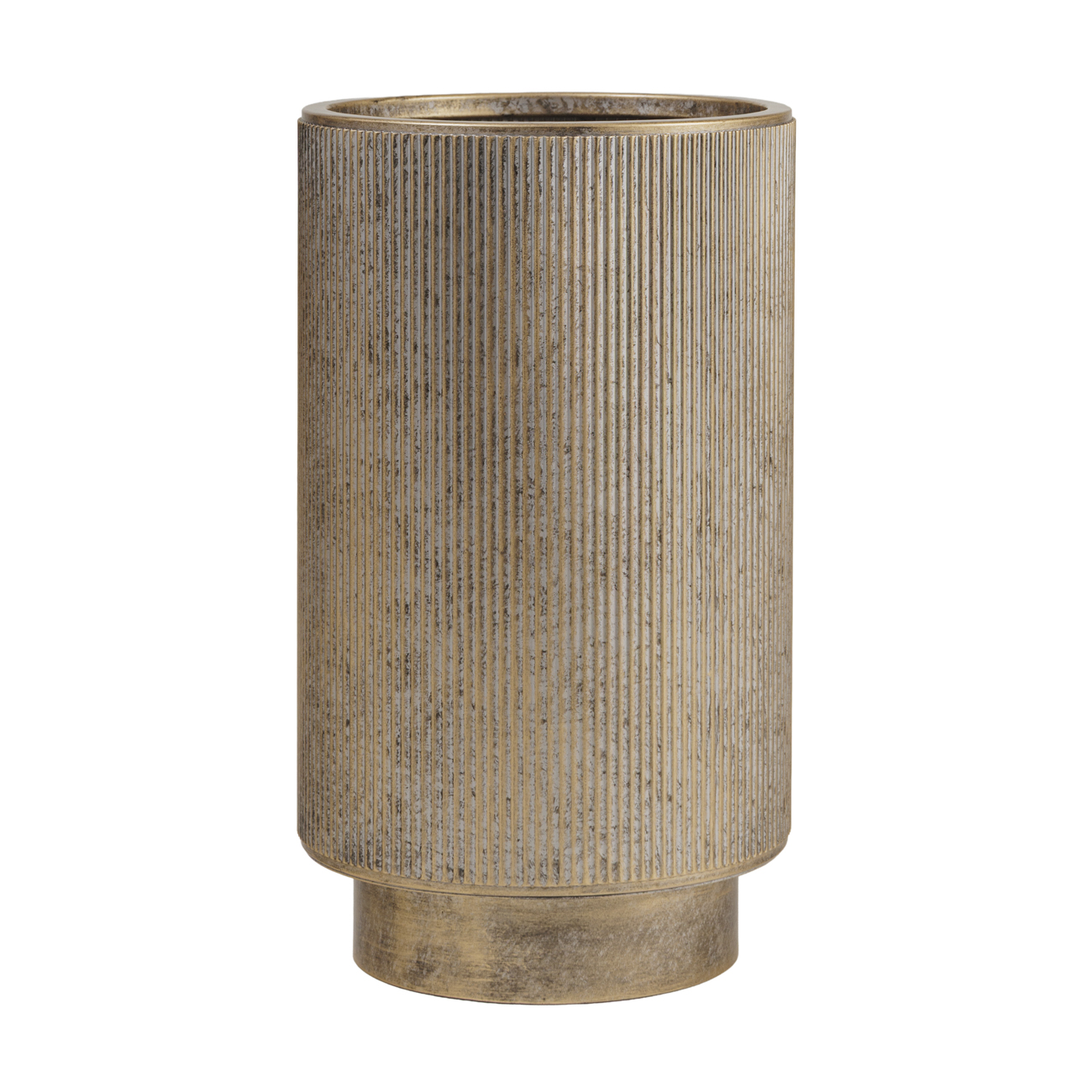 Belvedere Aged Gold Set of 3 Floor Planters